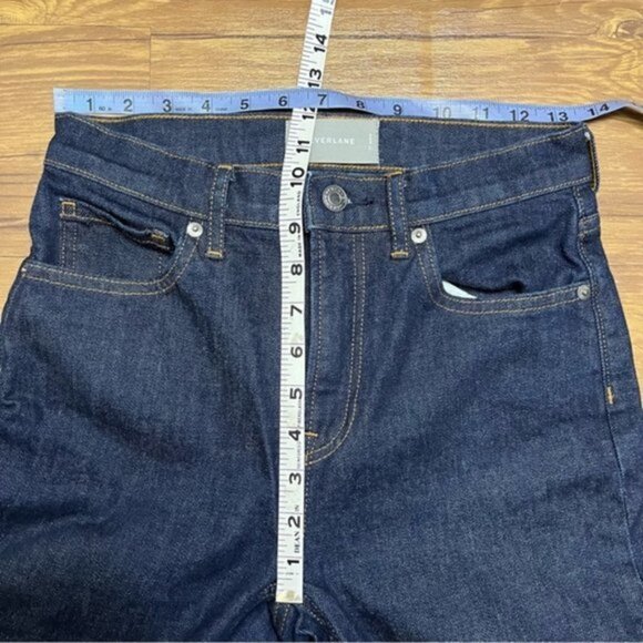 Everlane Mid Rise Skinny Ankle Denim Jeans in Dark Indigo Wash Women Size 27 - Picture 4 of 10